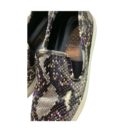VINCE CAMUTO Black & Purple Snakeskin Print Comfy Slip On Shoes-Size 7 - Picture 8 of 11